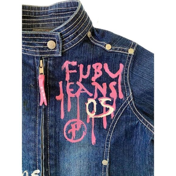 Vintage Girl’s Fubu Zip front Jean Jacket - Picture 4 of 9